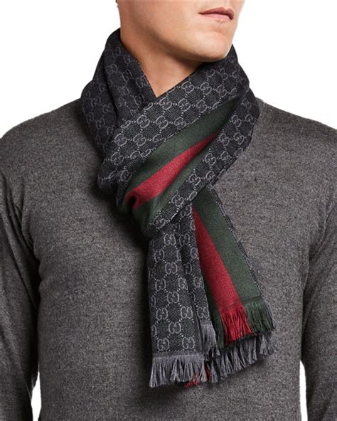 gucci mens scarves|Gucci scarf men's outlet.